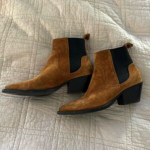 Everlane suede western boot